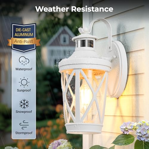 Front Porch Light with Motion Sensor (White / 1-Pack)