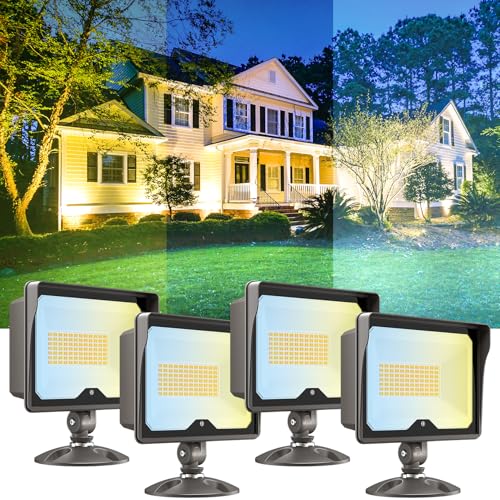 55W 7700LM LED Flood Lights Outdoor (4 Count)