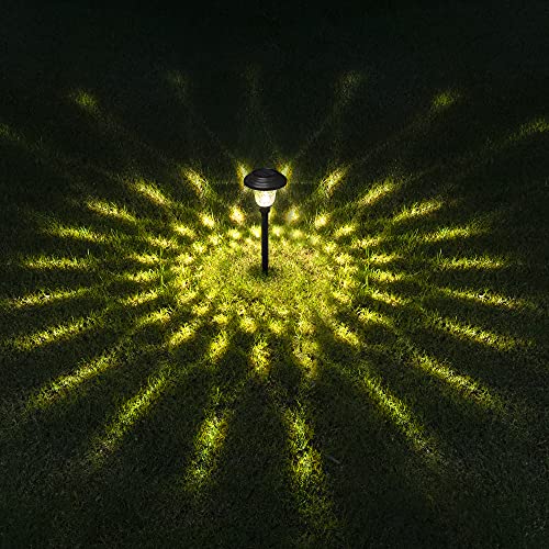 Metal & Glass Solar Lights Outdoor (8 Count)