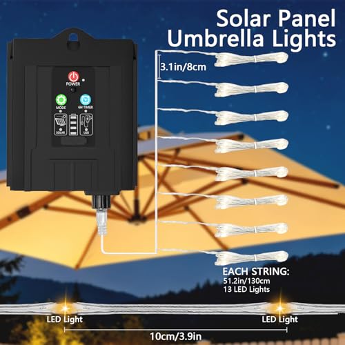 Solar Umbrella Lights Outdoor