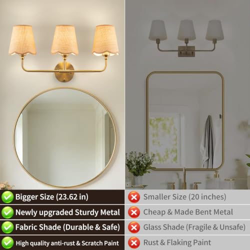 Bathroom Vanity Light Fixtures (Gold)