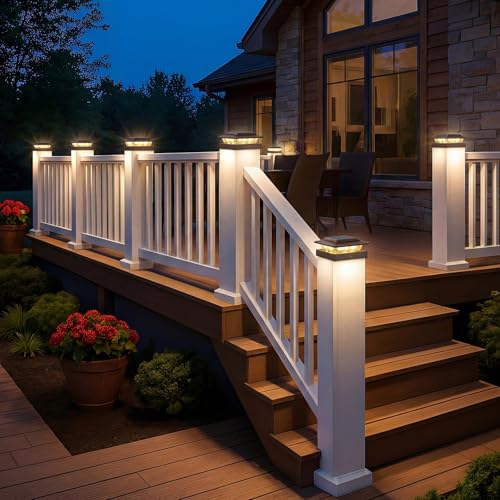 4x4 Solar Post Cap Lights Outdoor 16Pack