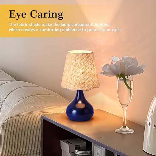 Navy Blue Small Table Lamp