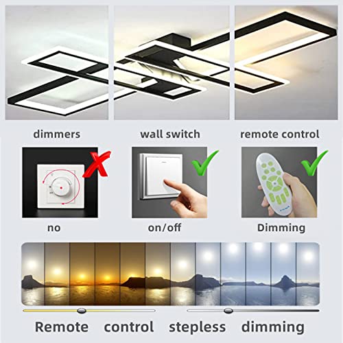 Modern Ceiling Light Bedroom 35" Led Kitchen Light Fixtures
