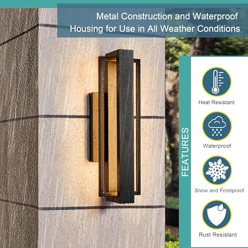 Double Square Frame Outdoor LED Wall Light