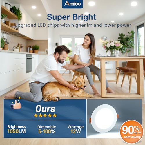24 Pack 6 Inch LED Recessed Light with Junction Box (24 Count)