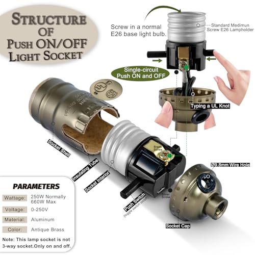 Lamp Socket with Push ON (4 Count)