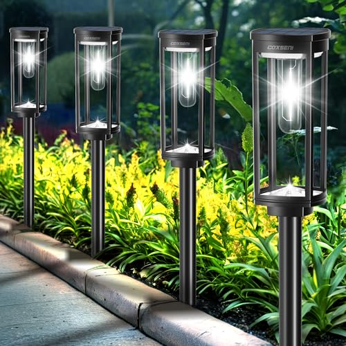 Solar Pathway Lights Outdoor Waterproof Cool White (8 Count)