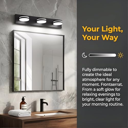 3 Light Bathroom Vanity Light Over Mirror
