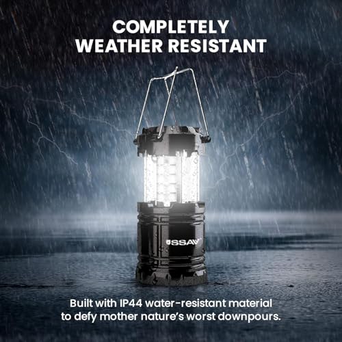 3 Pack Battery Powered LED Lanterns with Batteries for Each Lantern (3 Count)