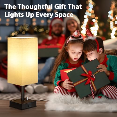 Bedside Table Lamps Set of 2 for Bedroom (2 Count)