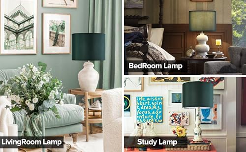 13" Medium Green Lamp Shades for Table Lamp Set of 2 (2 Count)
