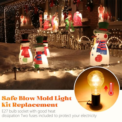 6 Set Blow Mold Light Kit E26 E27 Socket (6 Count)