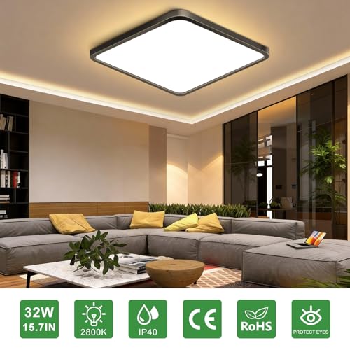15.7Inch 32W Square LED Ceiling Light Fixtures Flush Mount