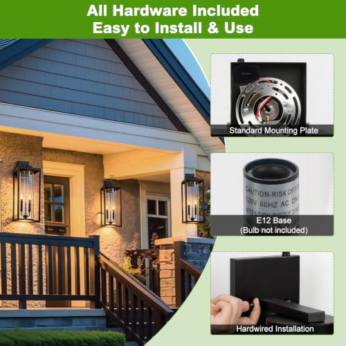Extra Large 24 Inch Outdoor Wall Lights (2 Count)