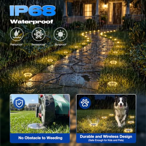 Solar Ground Lights Outdoor Anti (2 Count)
