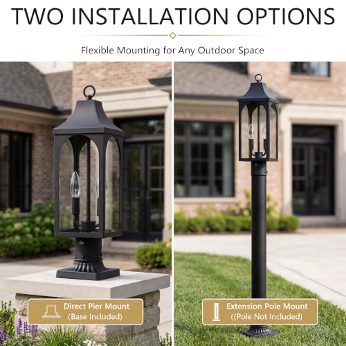 21.37 Inch Dusk to Dawn Outdoor Post Light