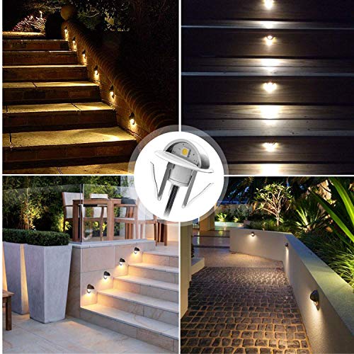 6 Pack LED Stair Lights Kit Low Voltage Waterproof IP65 Outdoor 1 (6 Count)
