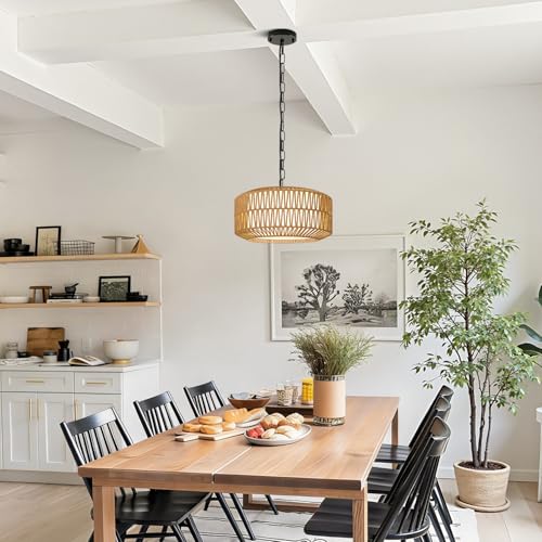 9" 52" Height Adjustable Farmhouse Chandelier Light Fixture