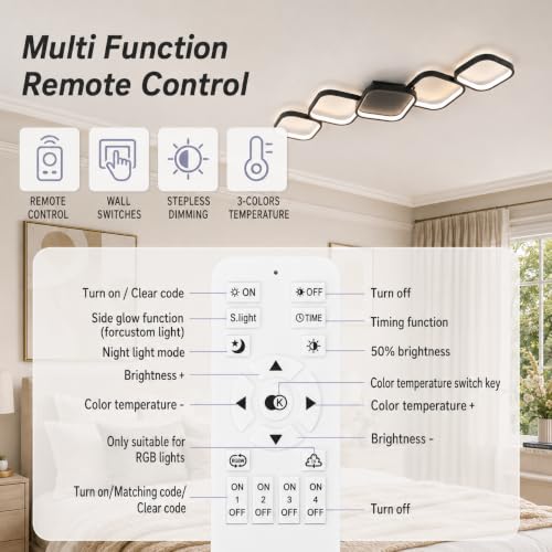 39.37 Inch Modern LED Ceiling Light Fixture