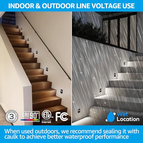 6 Pack 5CCT 120V LED Step Lights (6 Count)