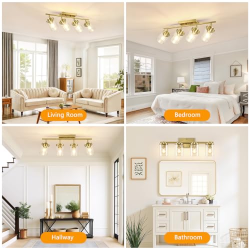 4 Lights Kitchen Track Lighting Fixtures Ceiling