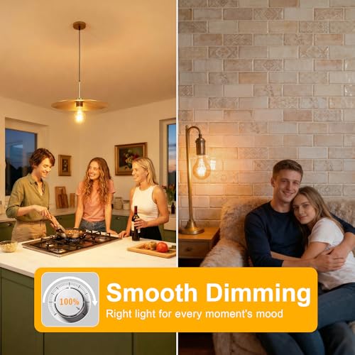 A19 Dimmable LED Amber Light Bulbs (2 Count)