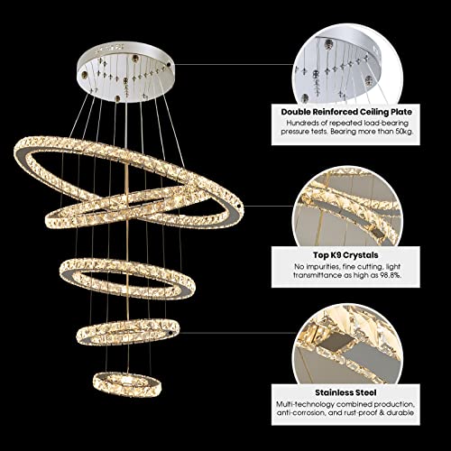 Modern Crystal Chandeliers for High Ceilings