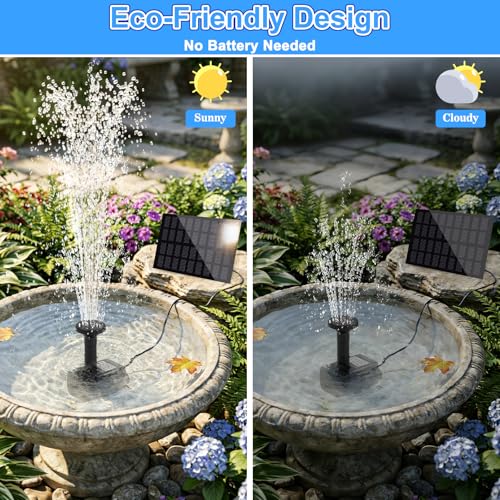 Solar Fountain Pump for Bird Bath