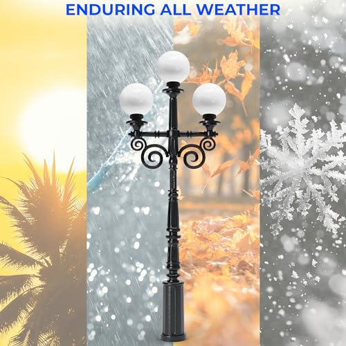 Lamp Post Globe Combo Lighting Fixture