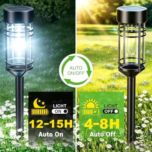 Amzarp 8 Pack Solar Garden Lights