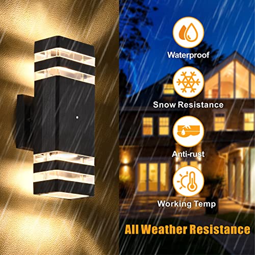 4 Pack Dusk to Dawn Outdoor Wall Lights (4 Count)