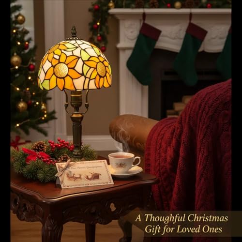 Tiffany Lamp Stained Glass 3 Way Table Lamp