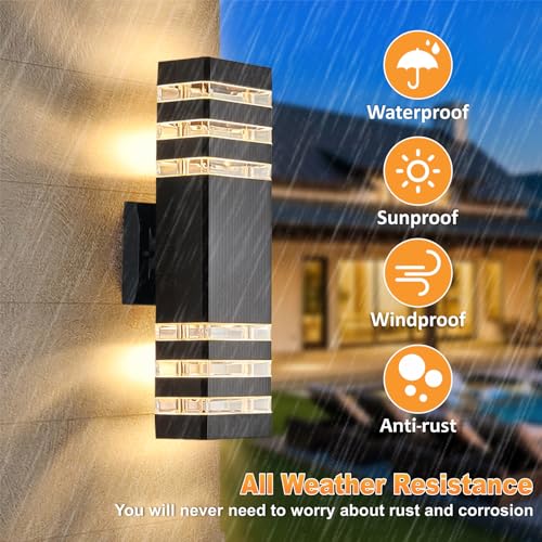 4 Pack Modern Outdoor Wall Lights (4 Count)
