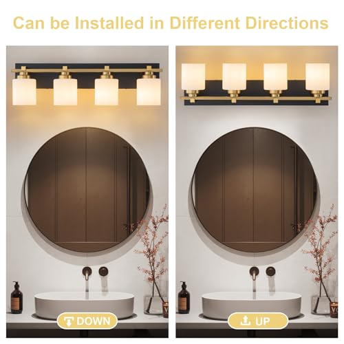 Modern Bathroom Light Fixtures Over Mirror (4 Count)