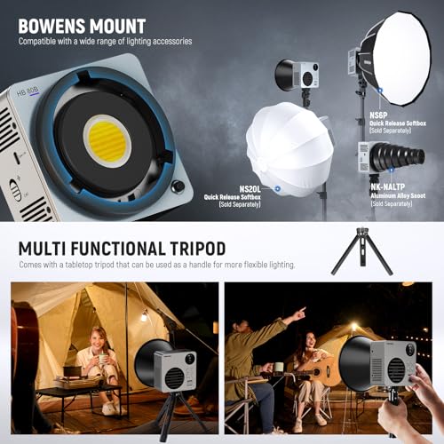 80W LED Video Light with 72Wh Battery