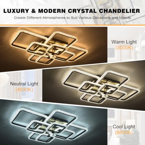 Black Square LED Ceiling Fixture