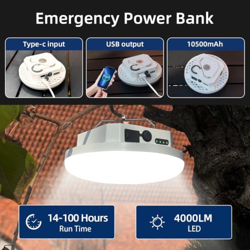 Rechargeable Camping Tent Light Portable Hanging LED Lights