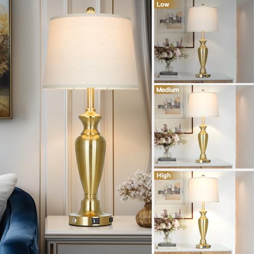 Gold Table Lamp for Living Room Single