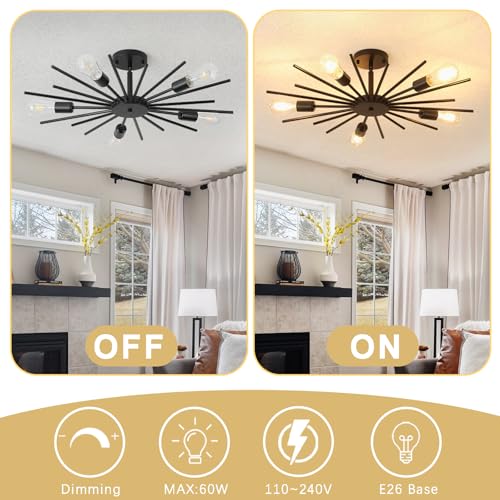 Sputnik Ceiling Light Fixture