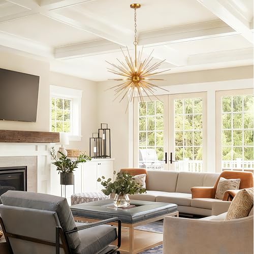 33in Modern Gold Sputnik Chandelier