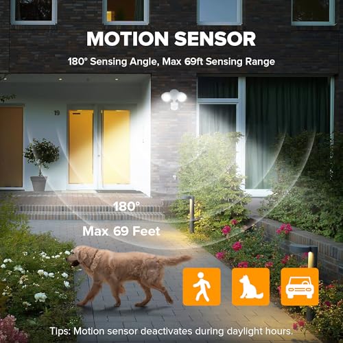 2 Pack 32W 3500 Lumen LED Security Lights Motion Sensor Light Outdoor (2 Count)
