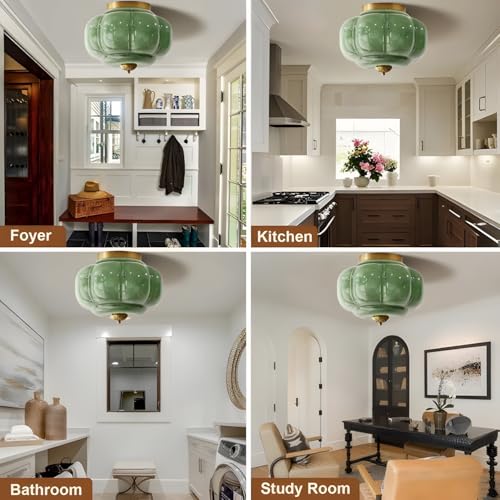 Mid Century Semi Flush Mount Ceiling Light Fixture