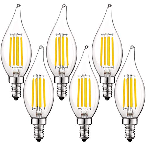 Vintage Candelabra LED Bulb 60W Equivalent (6 Count)