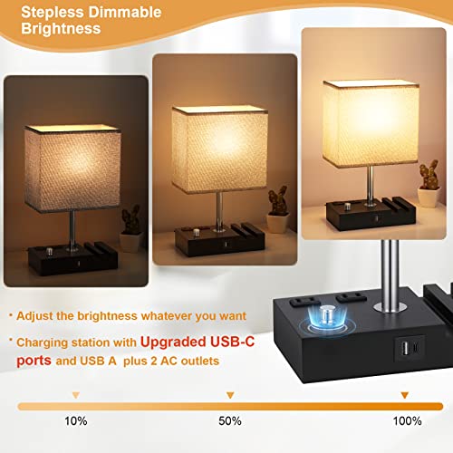 Bedside Table Lamp for Bedroom Nightstand