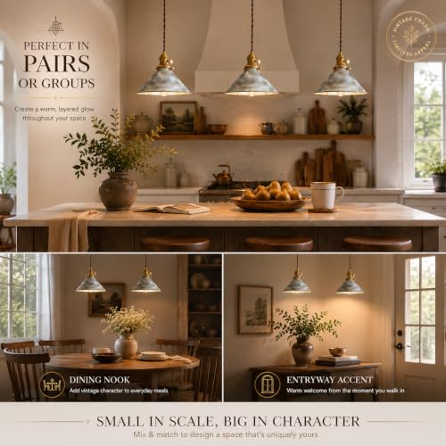 Pendant Lights Kitchen Island 6.5In Adjustable Cord for Hallway