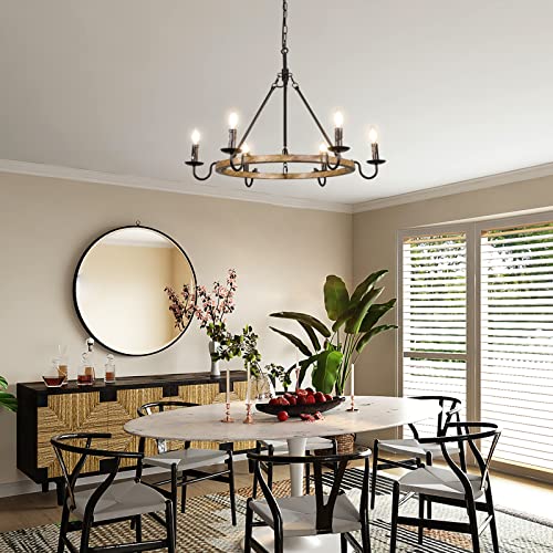 Rustic Wagon Wheel Chandelier