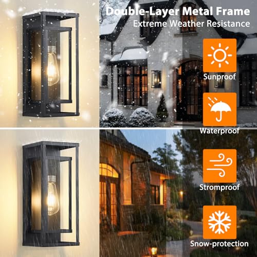 14" Black Outdoor Light Fixture (2 Count)