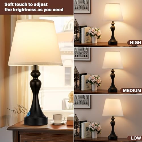 Touch Lamps for Nightstand (2 Count)