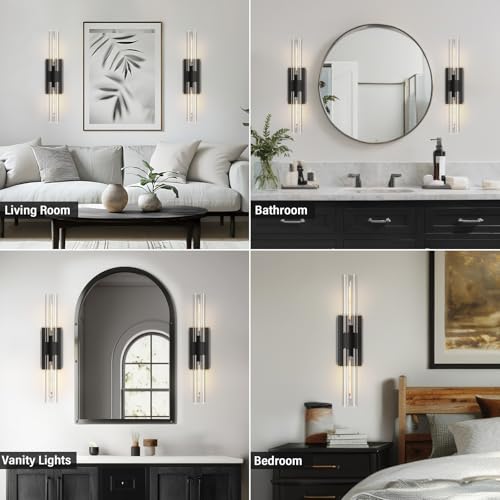 Black Wall Sconce for Bathroom Vanity (43.84 Ounce)